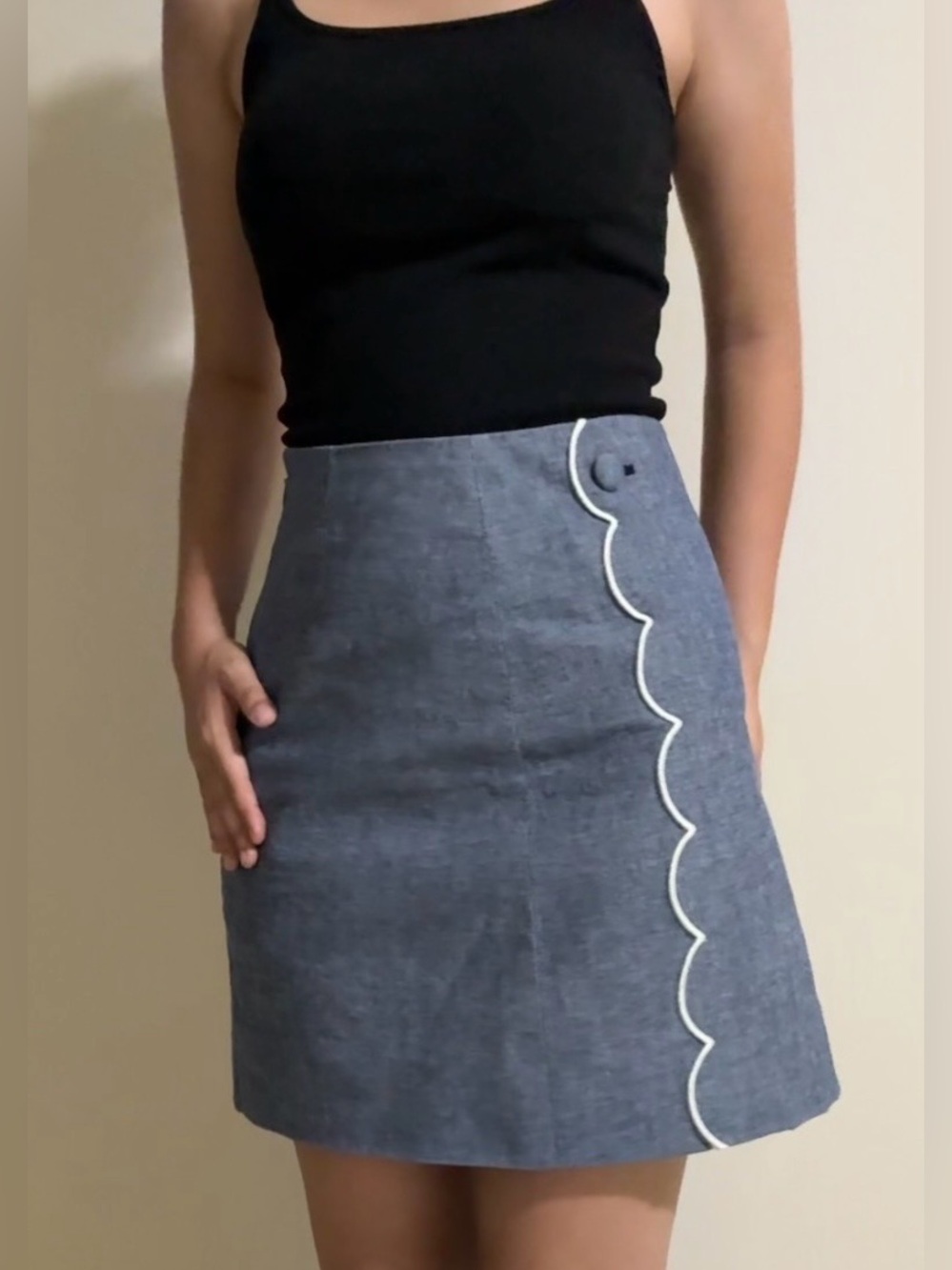 J. Crew Blue Mini Skirt